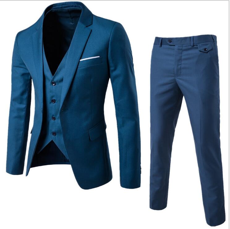 2018 Spring Men's Suit Set for Weddings (Three Pieces)