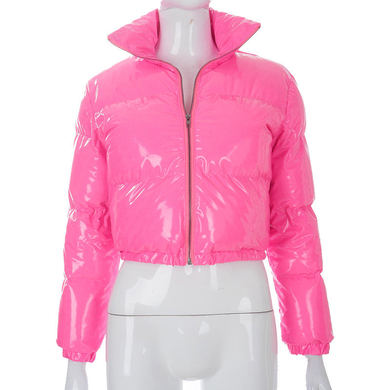 A20666T Women's Fall/Winter PU Leather Cardigan Jacket
