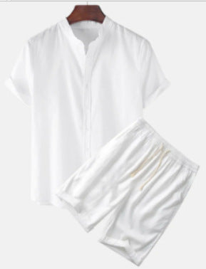 Men's Casual 3D Printed Hawaiian Shirt and Shorts Set