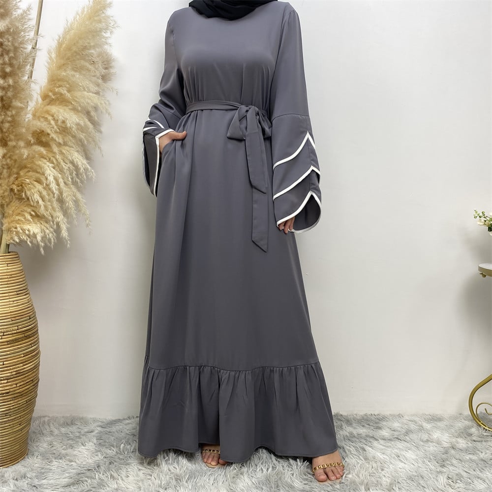 Evarisluxe Muslim Fashion Hem Dress