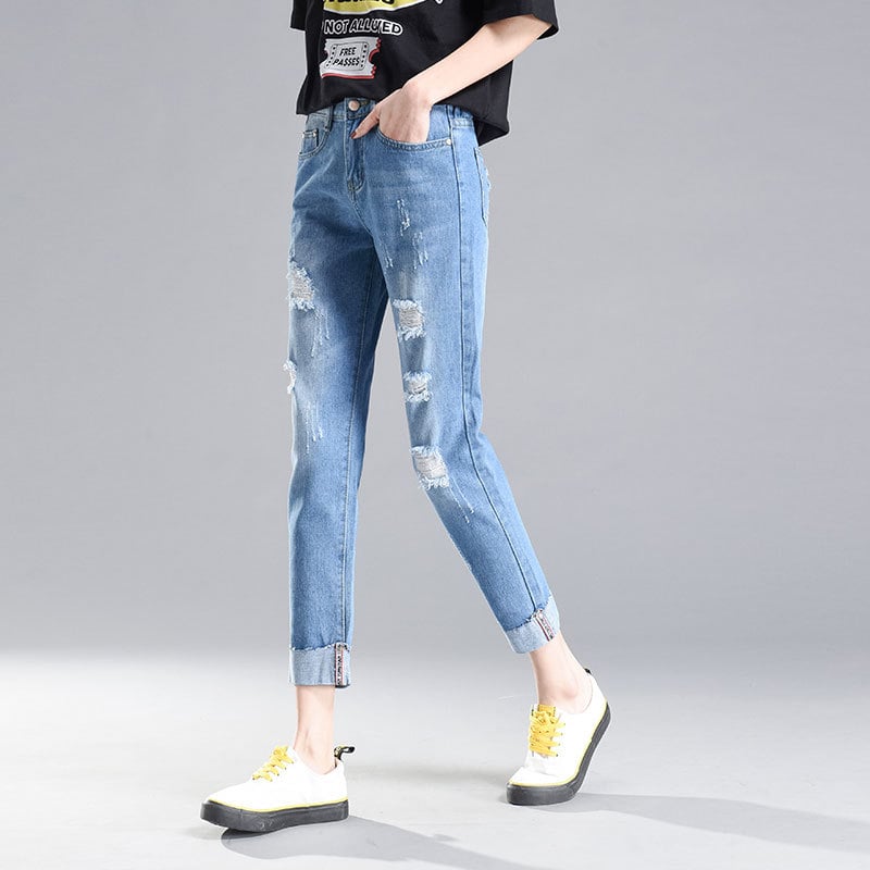 Loose Ripped Jeans for Women - Spring/Summer Style