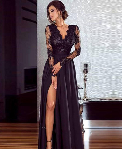 Evarisluxe Dentelle Royale Lace Evening Dress