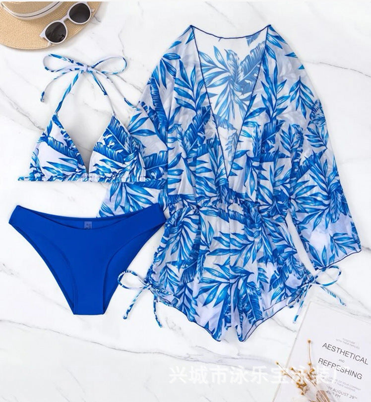 2023 Women's Long Sleeve Three-Piece Bikini Set
