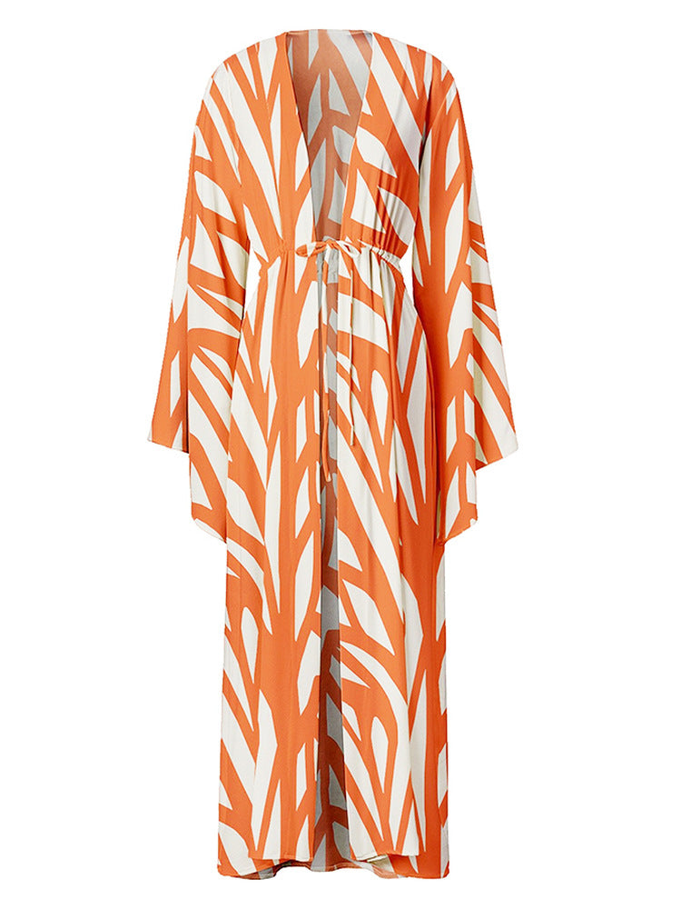 2023 Fashion Striped Print 3-Piece Swimwear Set