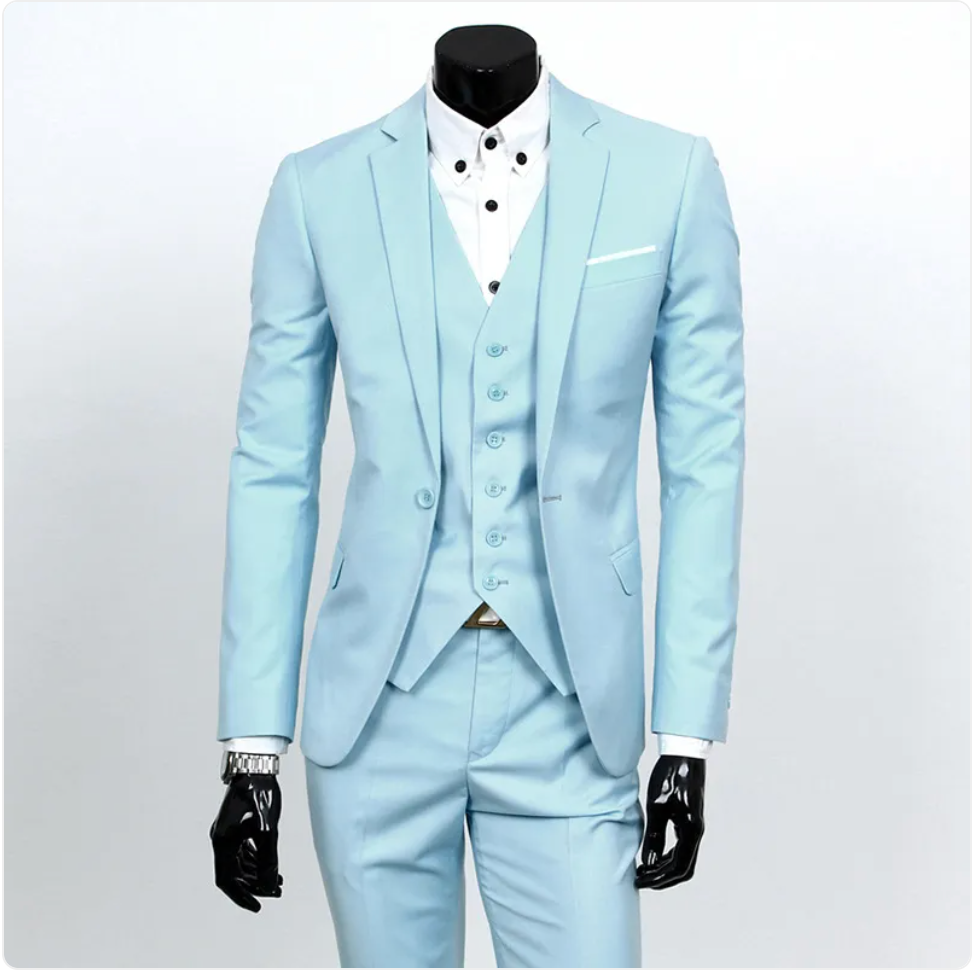 Men's Slim Fit Three-Piece Suit