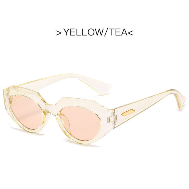 LONSY Cat Eye Sunglasses for Women - Vintage Small Frame