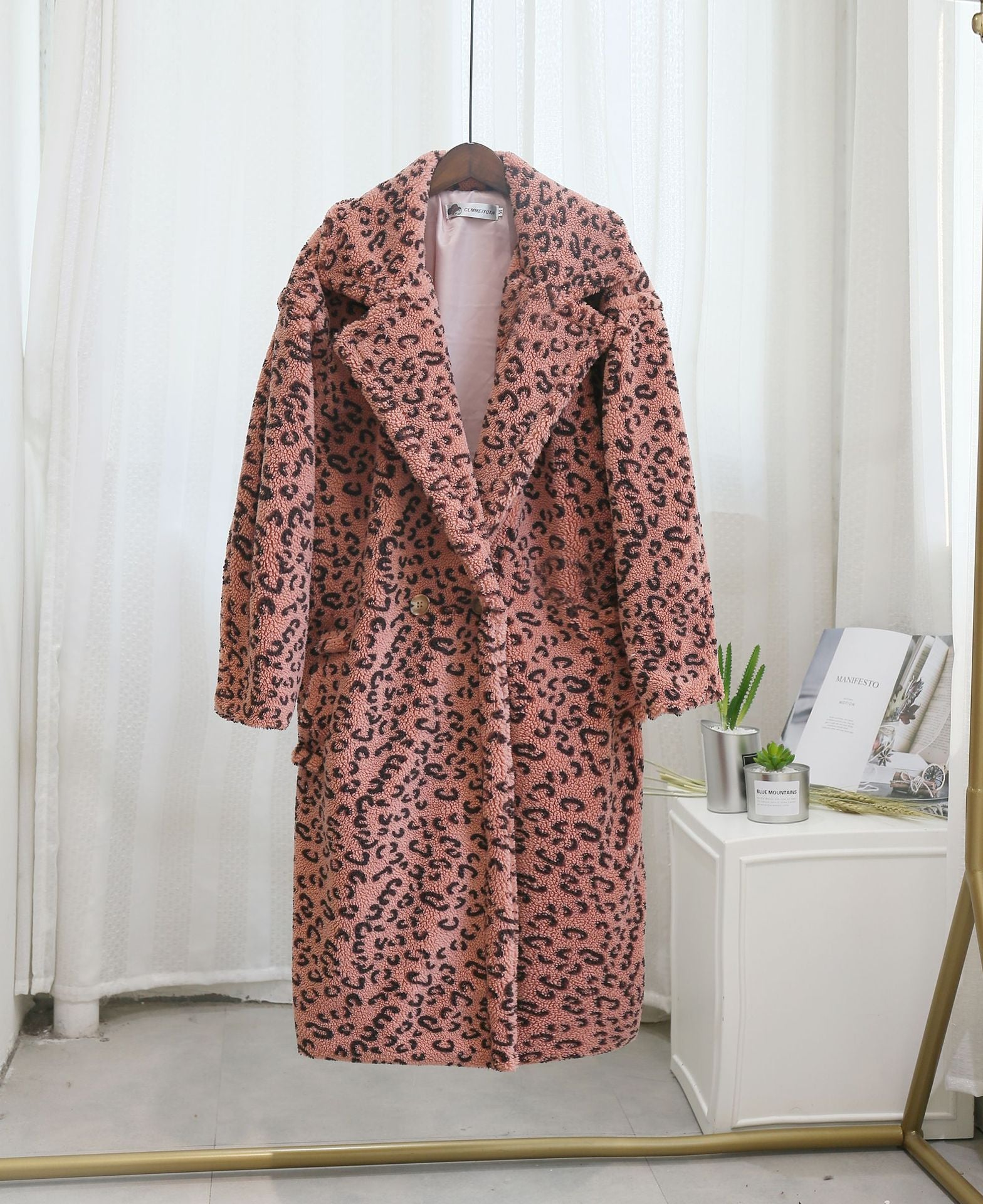 Sheep Sheared Fur Loose Overcoat Jacket