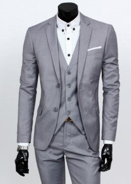 Men's Business Casual Suit - Slim Fit 3-Piece Set
