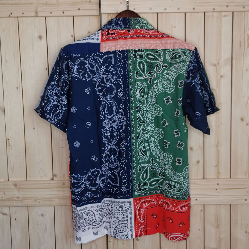 African Print Summer Beach Short Sleeve Shirts