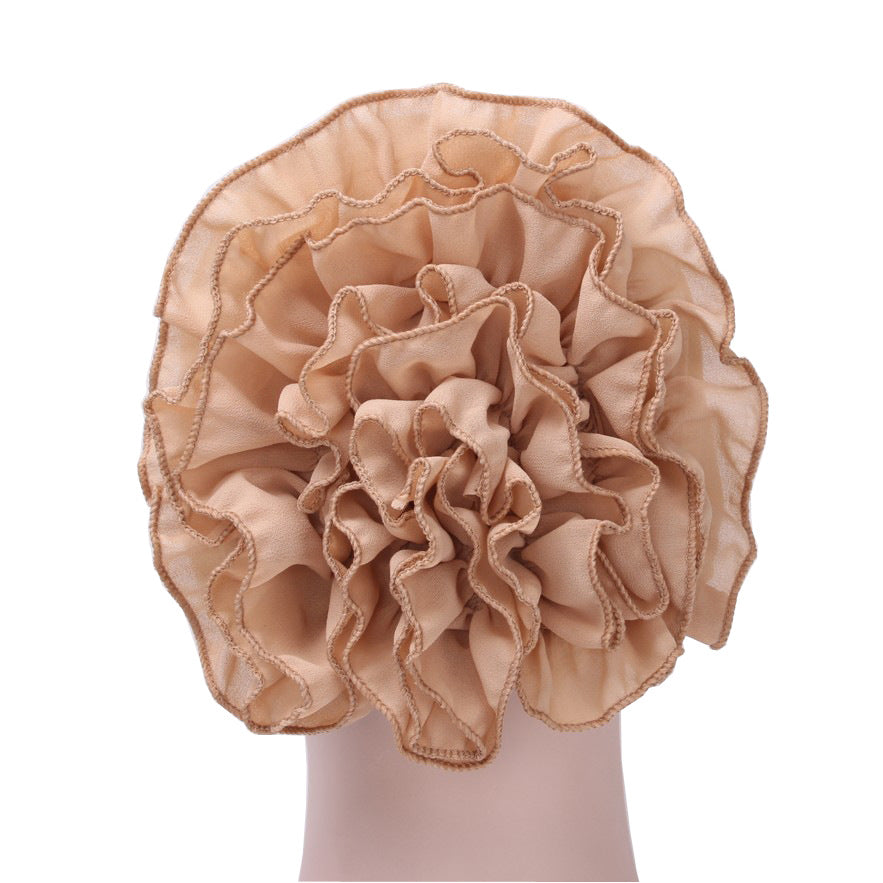 New Monochrome Muslim Chiffon Turban Hat (In Stock)