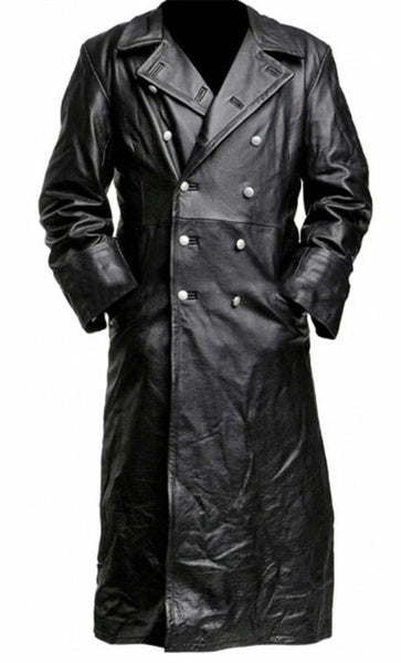 Retro Leather Medieval Trench Coat for Men (Autumn/Winter)