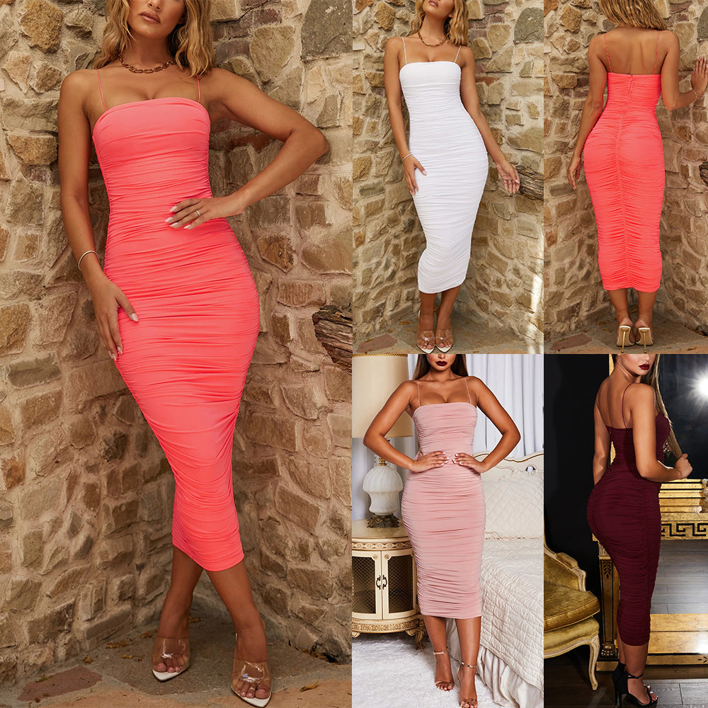 Evarisluxe Slim-Fit Midi Slip Dress II