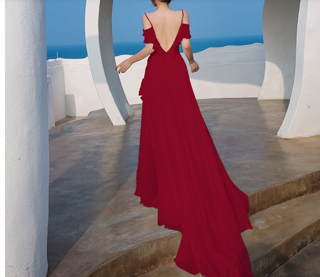 Elegant White Chiffon Dress for Women