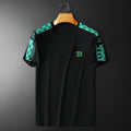 Rhinestone Print Contrast Stitching Summer T-Shirt for Men