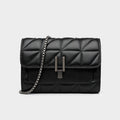 Evarisluxe Chaîne Noir Leather Chain Bag