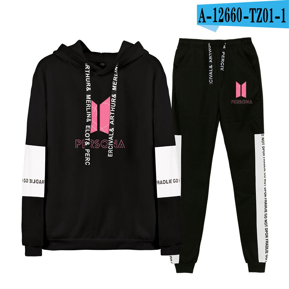 BTS Persona Spring Autumn Hoodie and Pants Set for Men