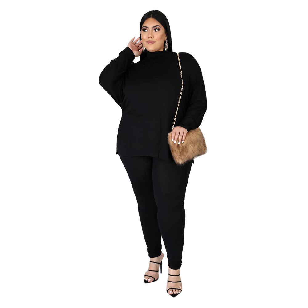 Fall Solid Color Women's Two-Piece Sports Set