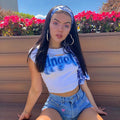 Summer Short Sleeve Crop Top T-Shirt for Women