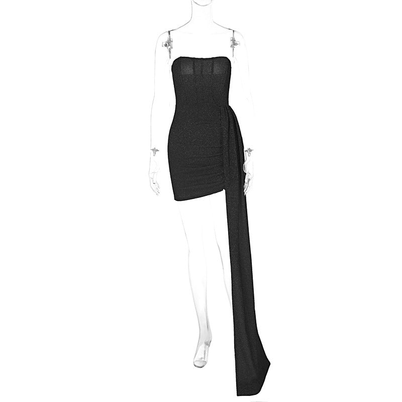 2024 Spring Women's Sexy Wrap Dress with Lace-Up Design