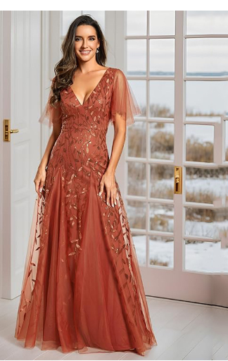 Evarisluxe Elegant Long Evening Dress for Women