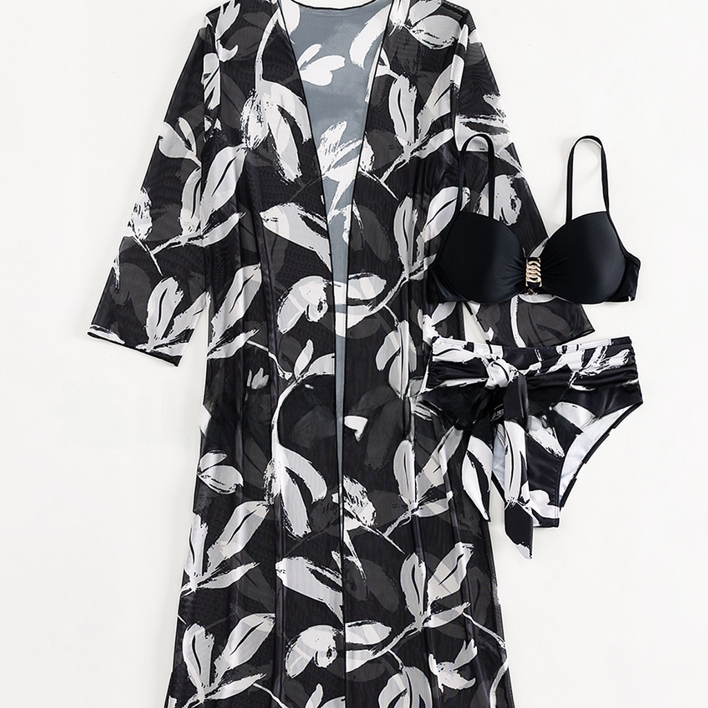 2023 Women's 3-Piece Long Sleeve Swimwear Set