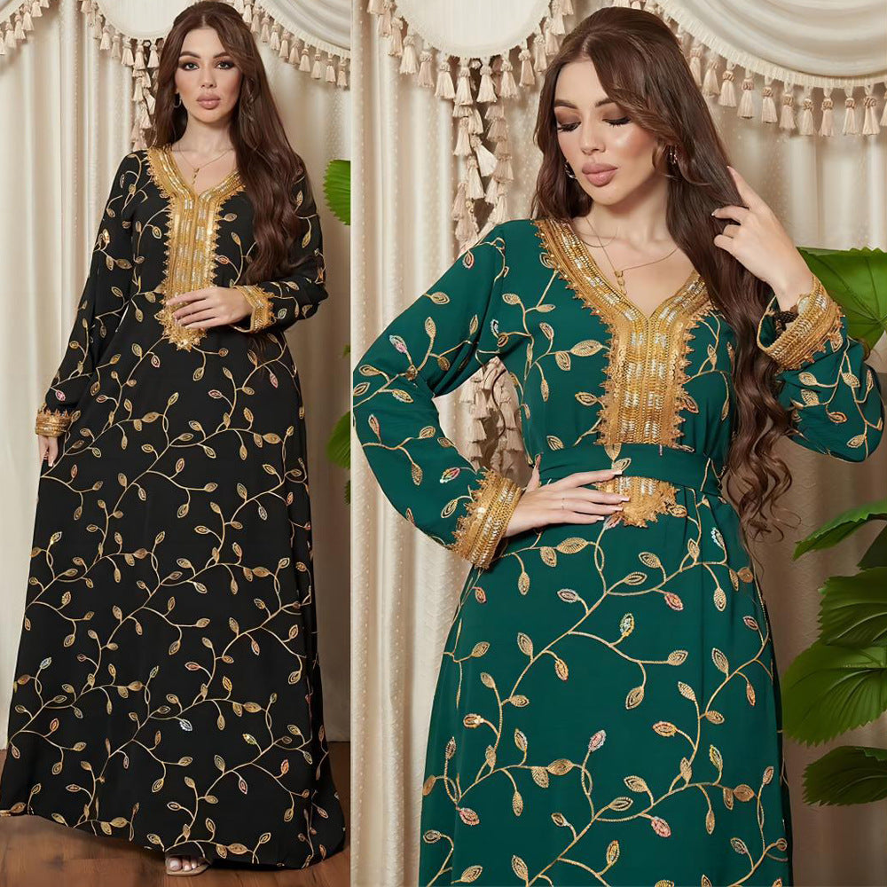 The Arab Dubâi Applique Dinner Robe | Evarisluxe