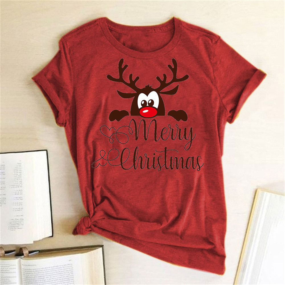 Summer Black Loose Fit Cotton T-Shirt for Women