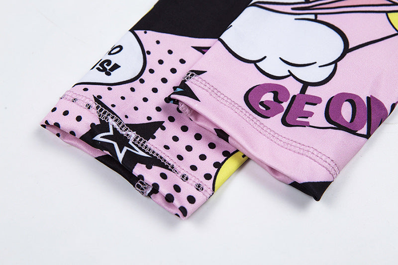 Cartoon Print Yoga Set for Women (Two-Piece)