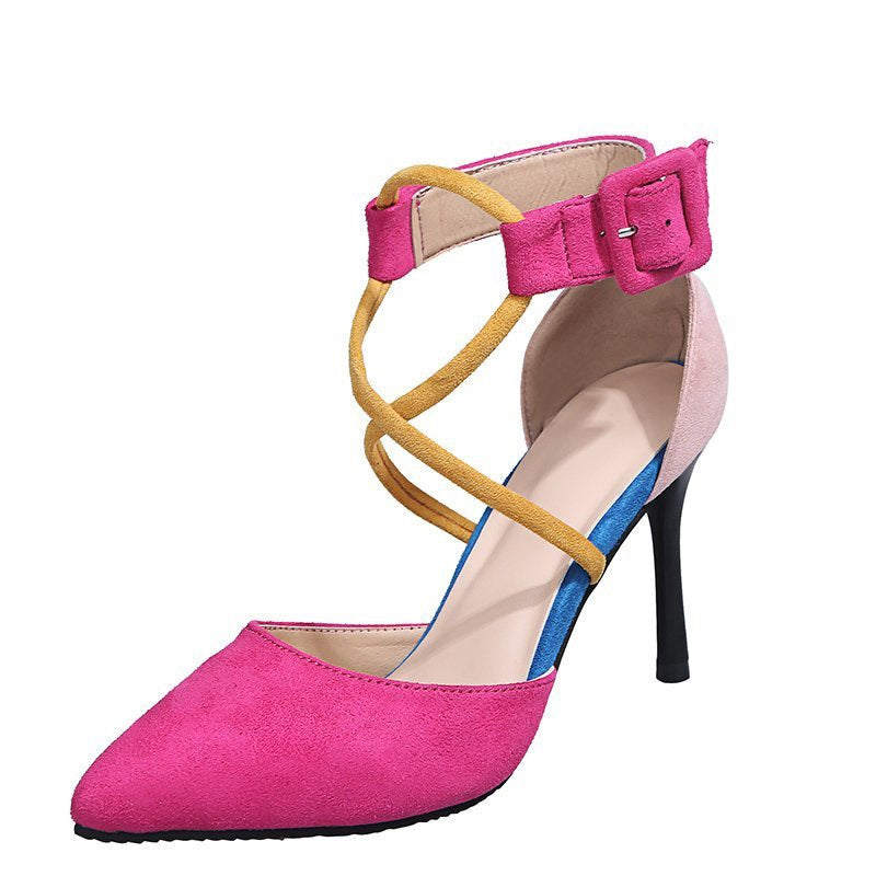 Summer Pointed Toe Cross Strap Women's Sandals
