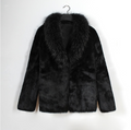 Faux Fur Coat, Leather Jacket, Black Outerwear