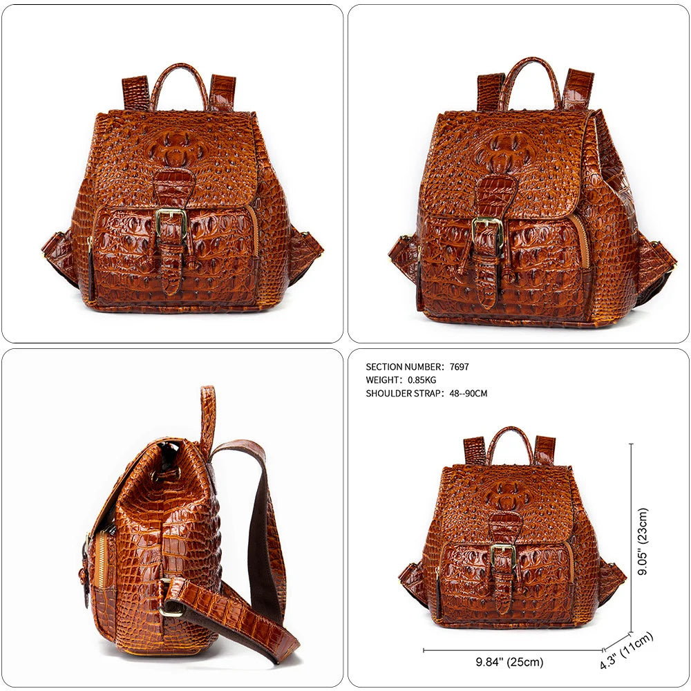 Evarisluxe Vintage Leather Heritage Backpack