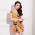 Elegant Floral Bodycon Dress for Nightclubs