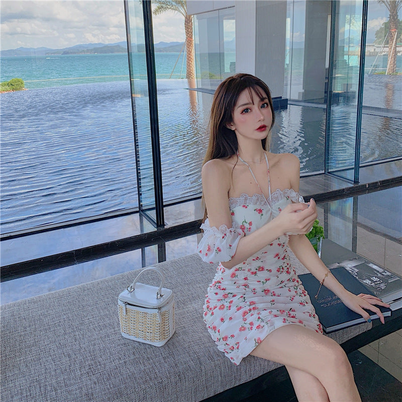 2020 New Summer Floral One-Shoulder Dress for Women