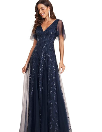 Evarisluxe Elegant Long Evening Dress for Women