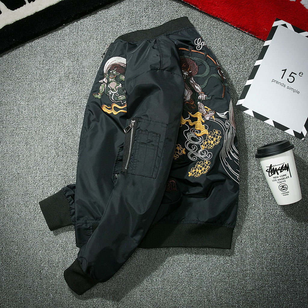 Embroidered Pilot Jacket and Baseball Jacket Combo
