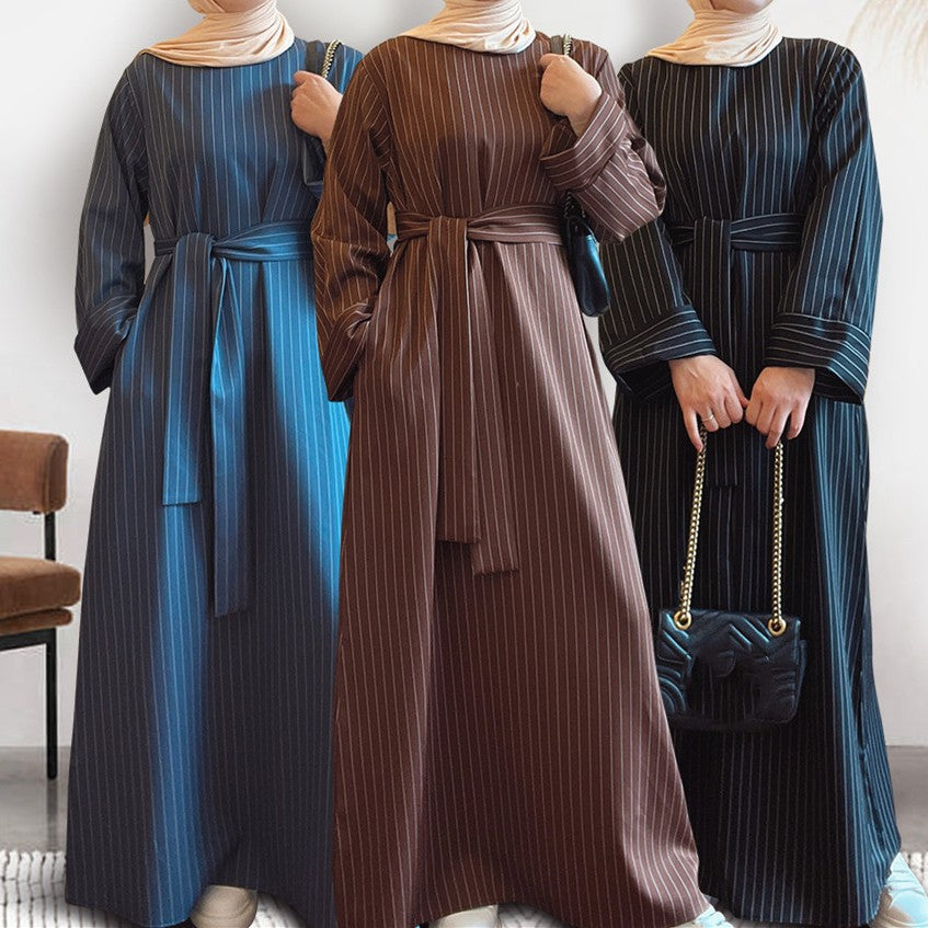 Middle East Stripe Tunneled Dress for Women