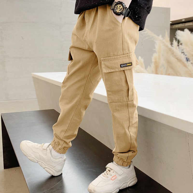 Boys' Thin Casual Loose Summer Overalls Pants