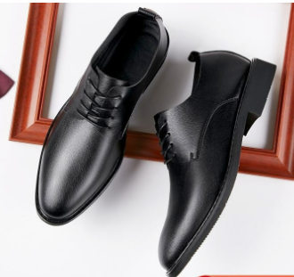 Lace-up Leather Shoes for Young Men