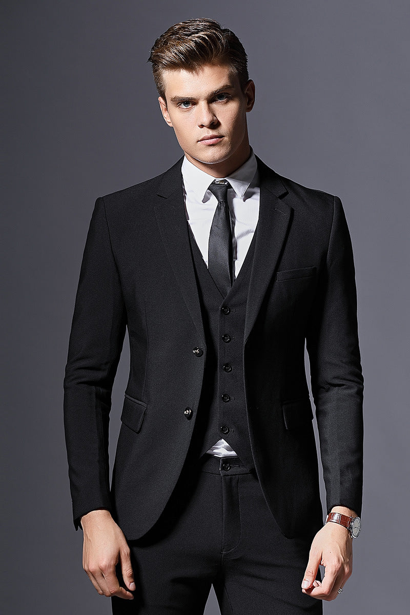 Men's Slim Fit 3-Piece Business Suit for Events