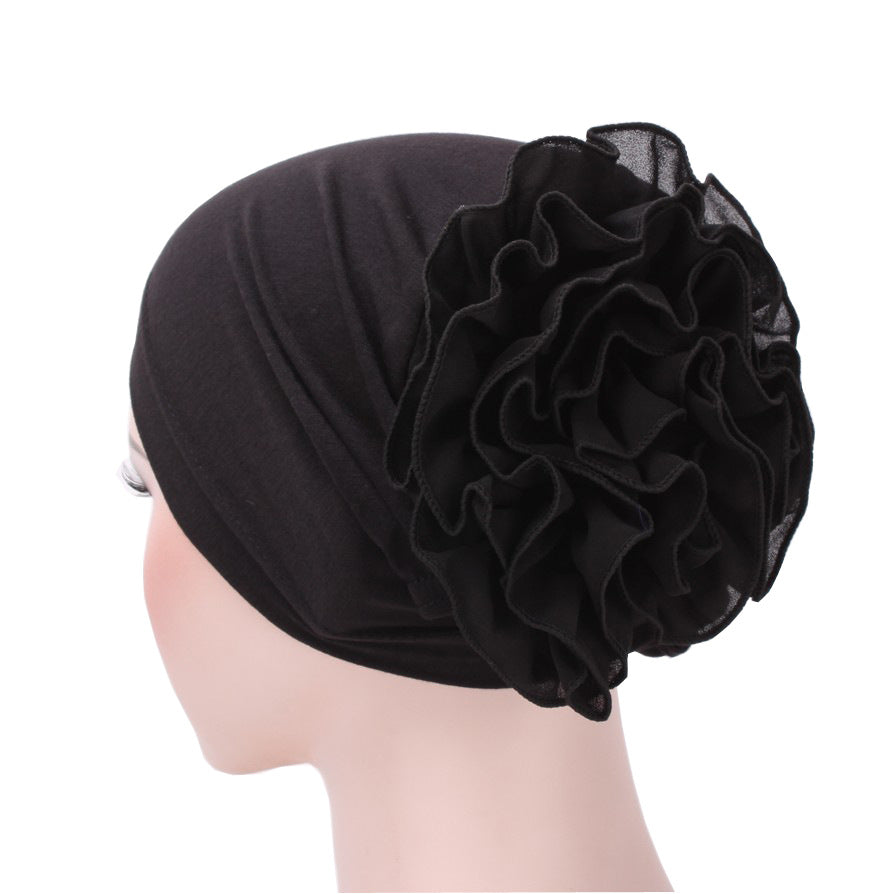 New Monochrome Muslim Chiffon Turban Hat (In Stock)