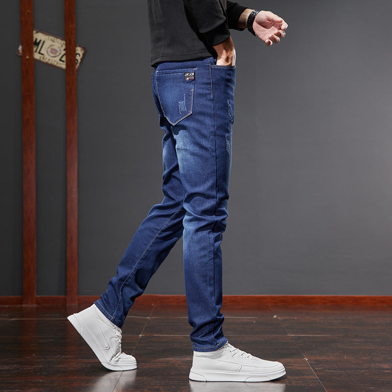 Men's Stretchy Soft Jeans - Slim Fit Casual Trousers