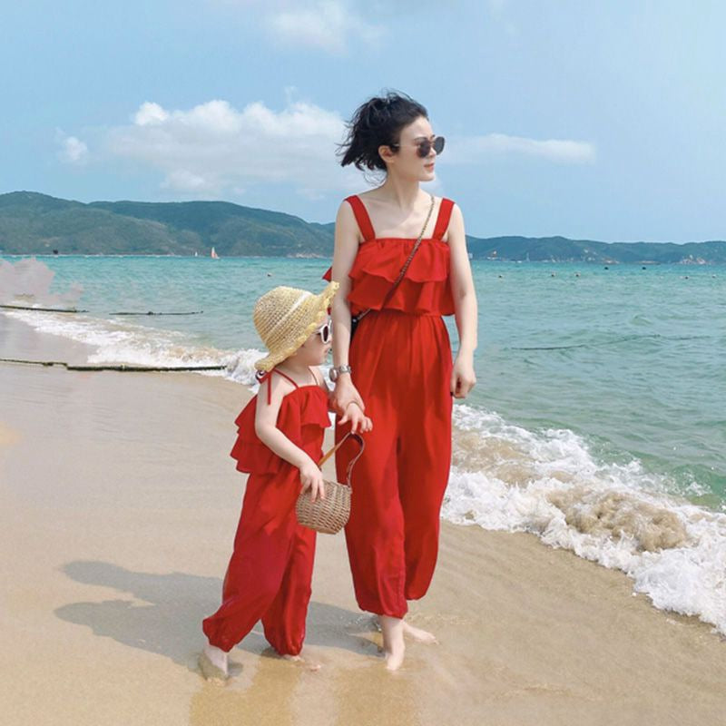 2018 New Style Mother-Daughter Pleated Dresses