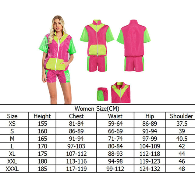 80s 90s Vintage Colorful Jacket for Women Cosplay Outfit
