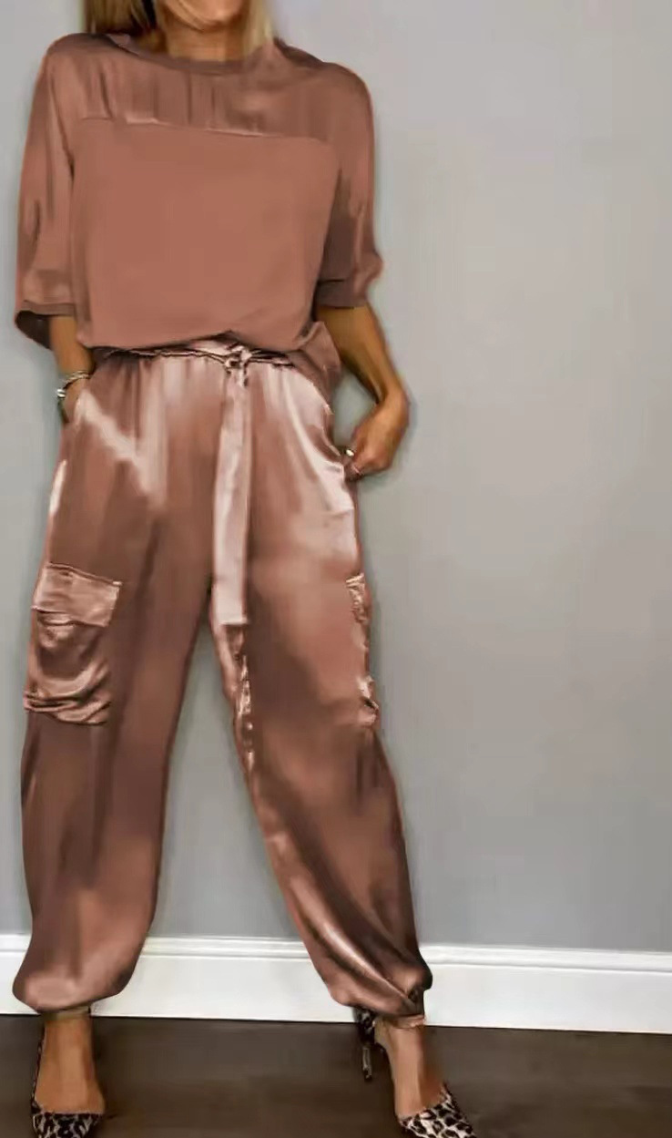 Satin Two-Piece Set for Women