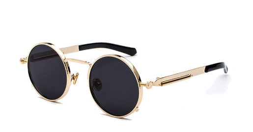 Retro Steampunk Round Sunglasses for Men and Women