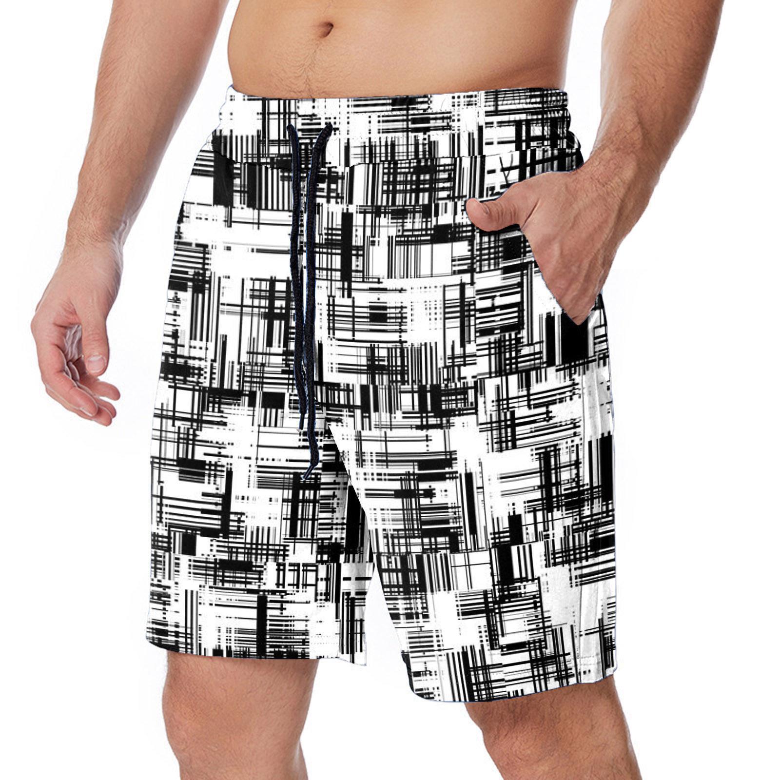 2023 Summer Men's 3D Digital Print Beach Shorts