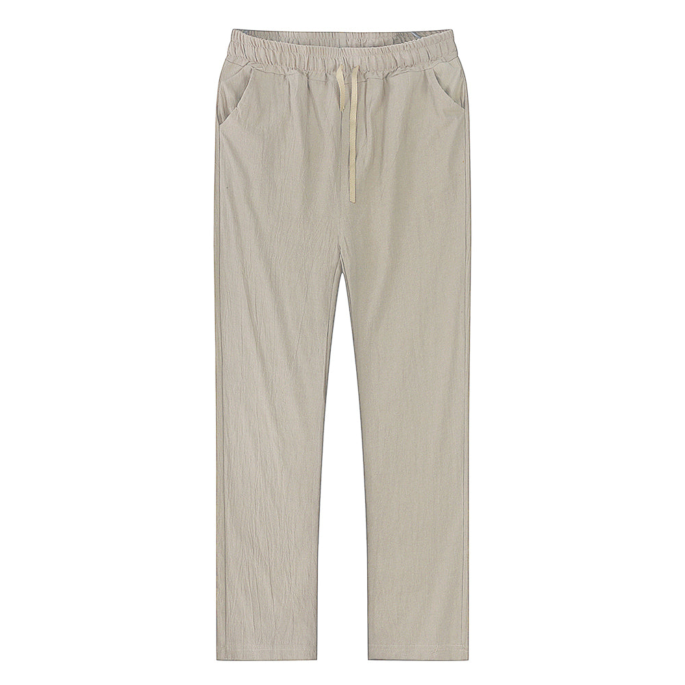 Men's Breathable Cotton Linen Casual Sports Pants
