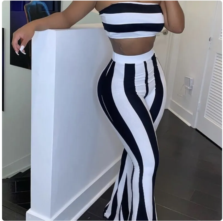 Retro Stripe 2-Piece Set