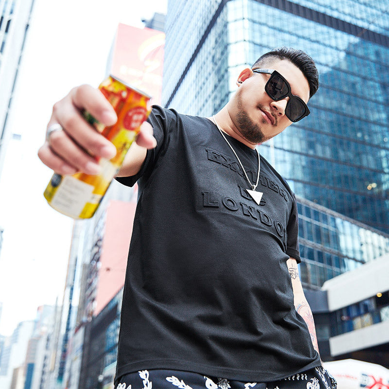 Plus Size Loose Fit Short Sleeve T-Shirt for Men