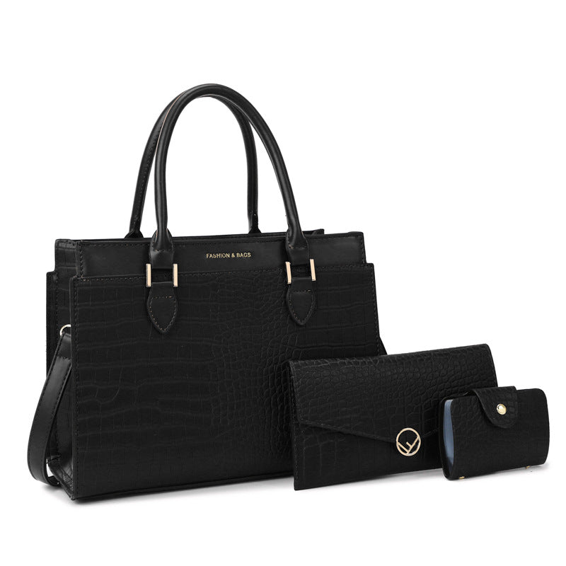 2023 New Women's Urban Chic Three-Piece Handbag Set
